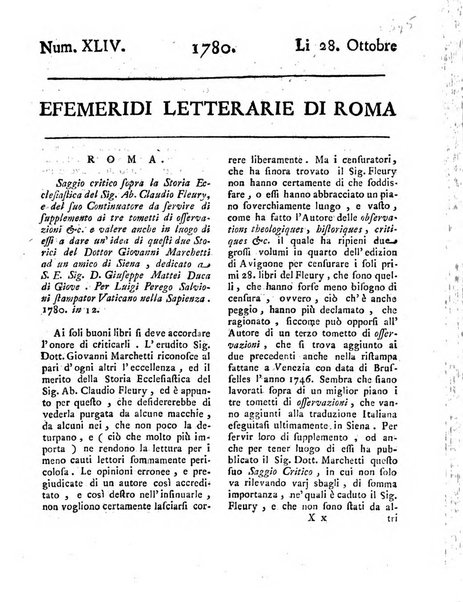 Efemeridi letterarie di Roma