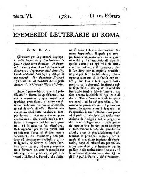 Efemeridi letterarie di Roma