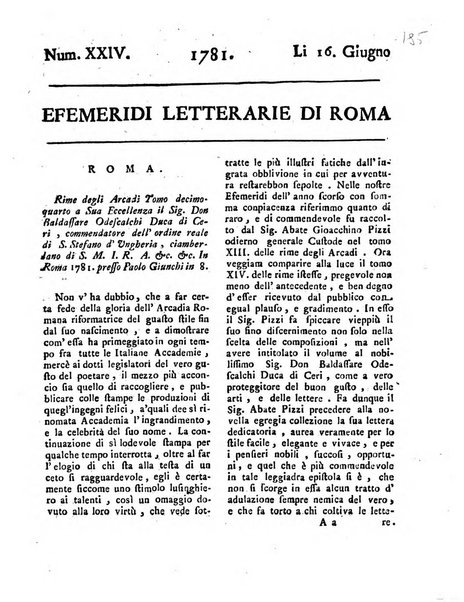 Efemeridi letterarie di Roma