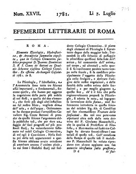 Efemeridi letterarie di Roma