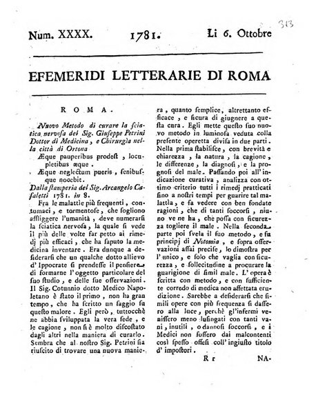 Efemeridi letterarie di Roma