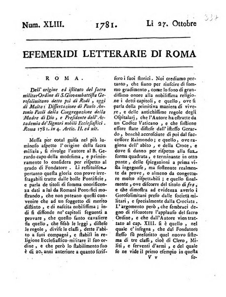 Efemeridi letterarie di Roma