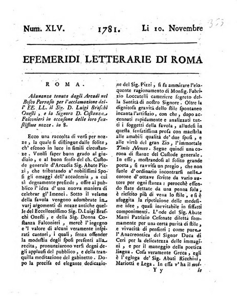 Efemeridi letterarie di Roma