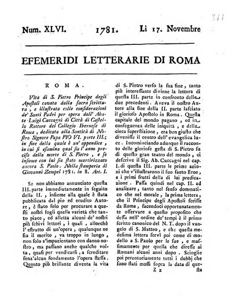 Efemeridi letterarie di Roma