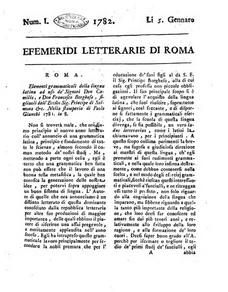 Efemeridi letterarie di Roma