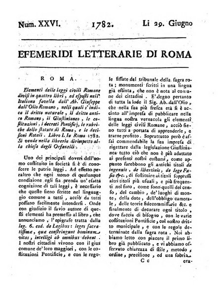 Efemeridi letterarie di Roma