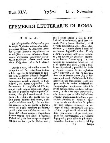 Efemeridi letterarie di Roma