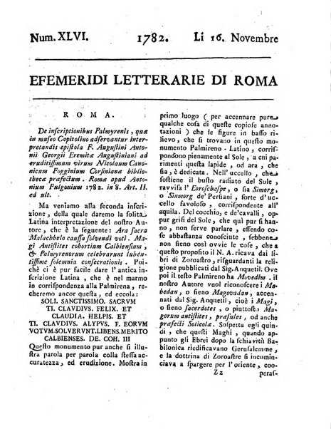 Efemeridi letterarie di Roma