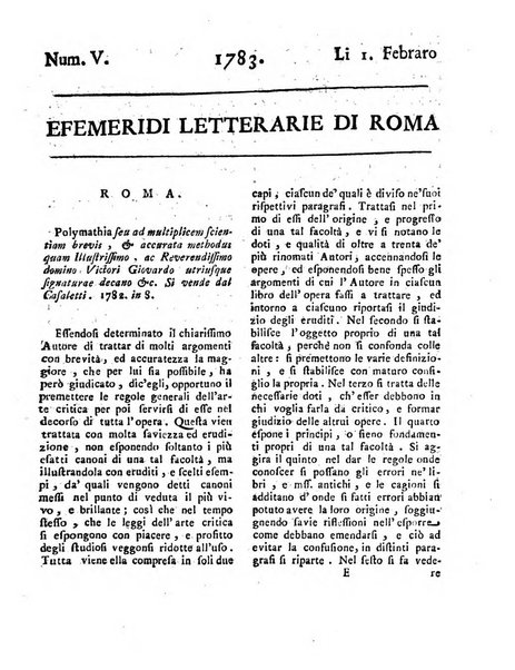 Efemeridi letterarie di Roma