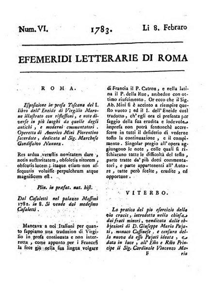 Efemeridi letterarie di Roma