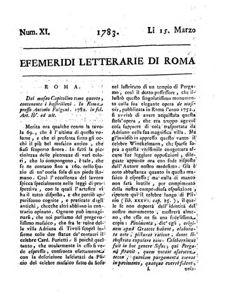 Efemeridi letterarie di Roma