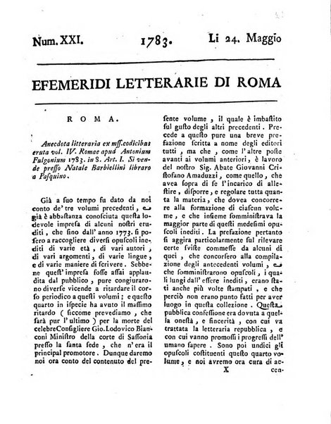 Efemeridi letterarie di Roma