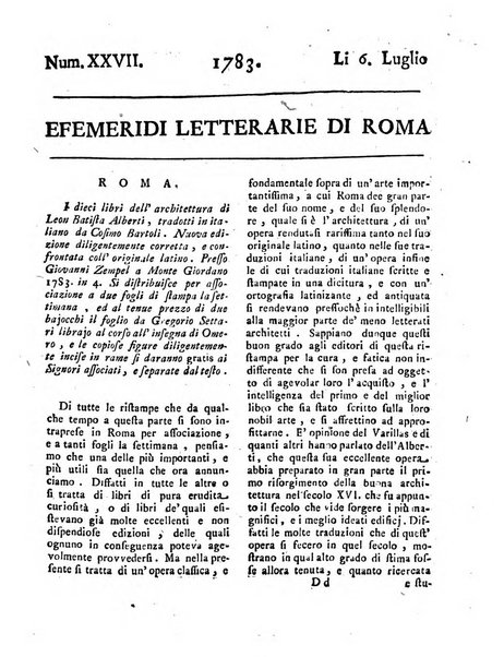 Efemeridi letterarie di Roma