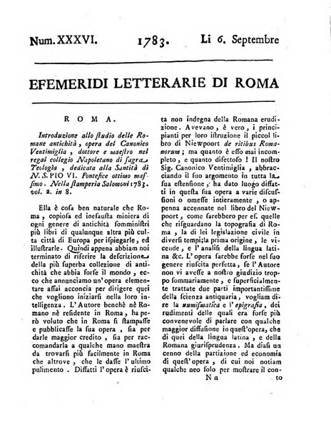 Efemeridi letterarie di Roma