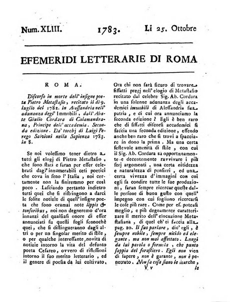 Efemeridi letterarie di Roma