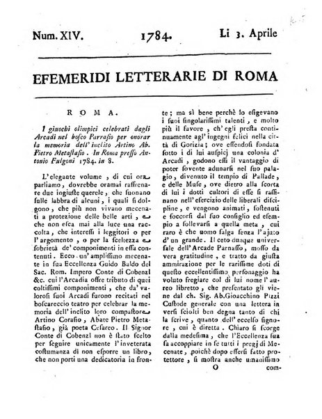 Efemeridi letterarie di Roma