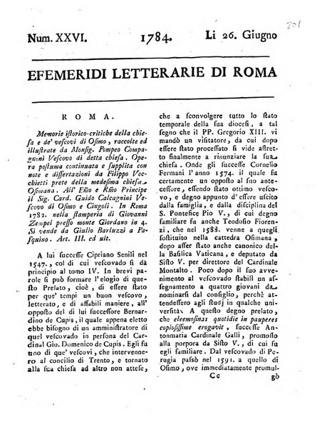 Efemeridi letterarie di Roma