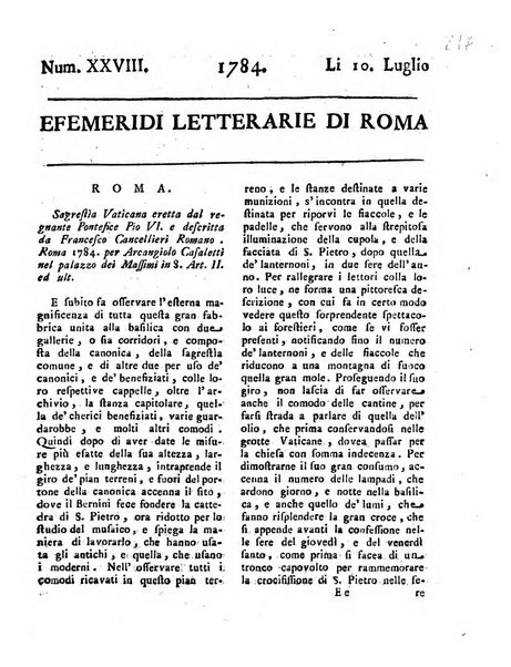 Efemeridi letterarie di Roma