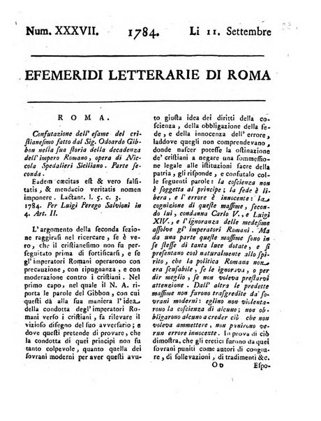 Efemeridi letterarie di Roma