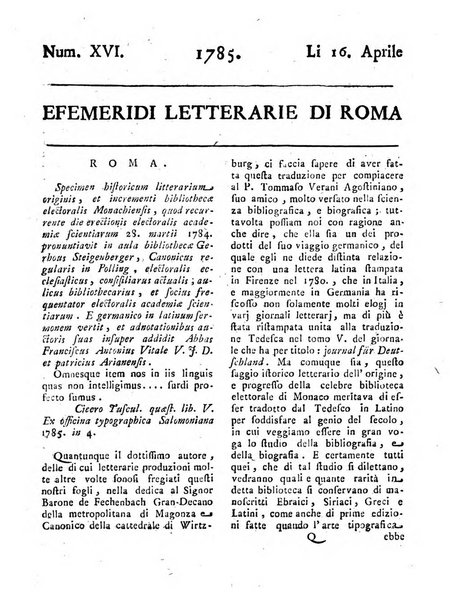 Efemeridi letterarie di Roma