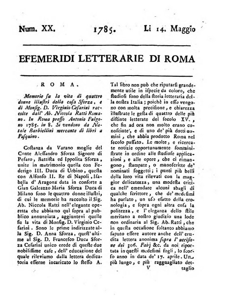 Efemeridi letterarie di Roma