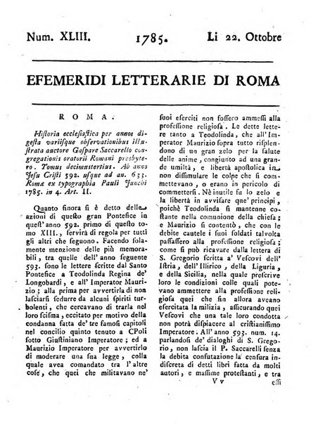 Efemeridi letterarie di Roma