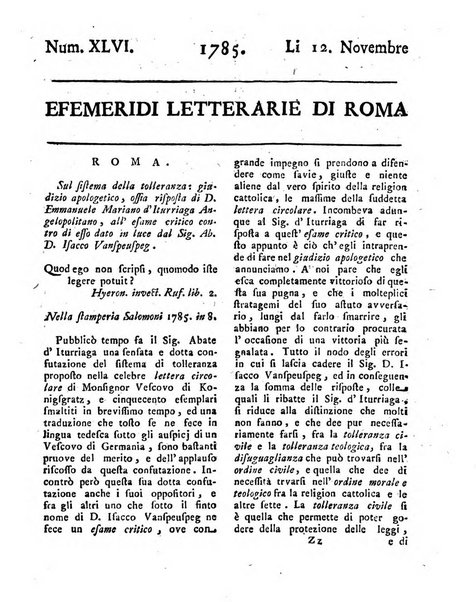 Efemeridi letterarie di Roma