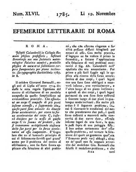 Efemeridi letterarie di Roma