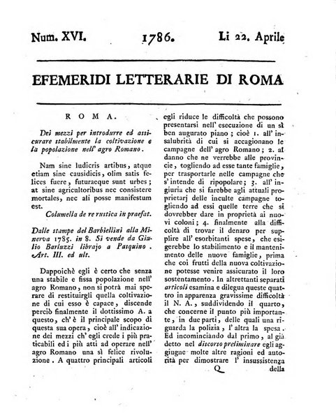 Efemeridi letterarie di Roma