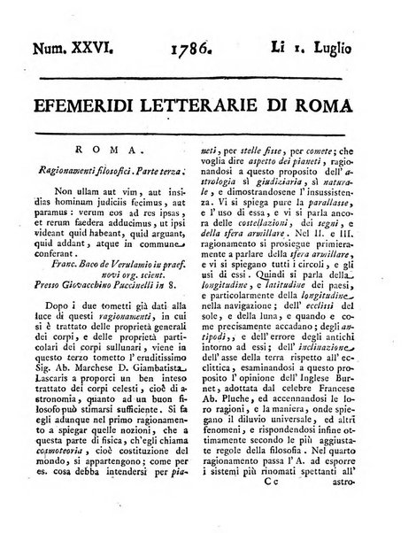 Efemeridi letterarie di Roma