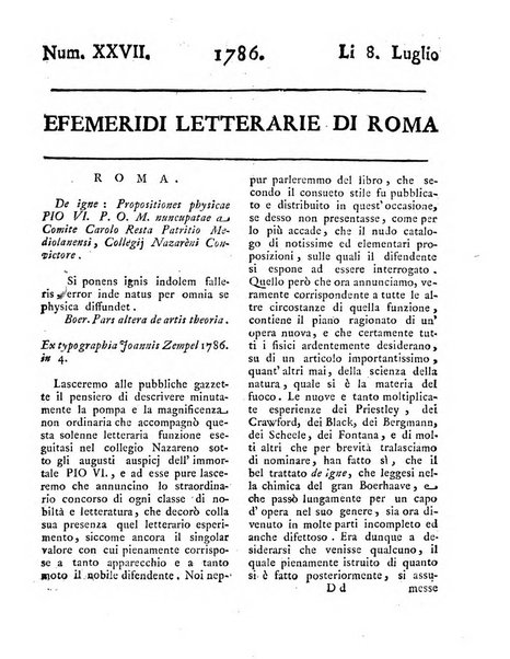 Efemeridi letterarie di Roma