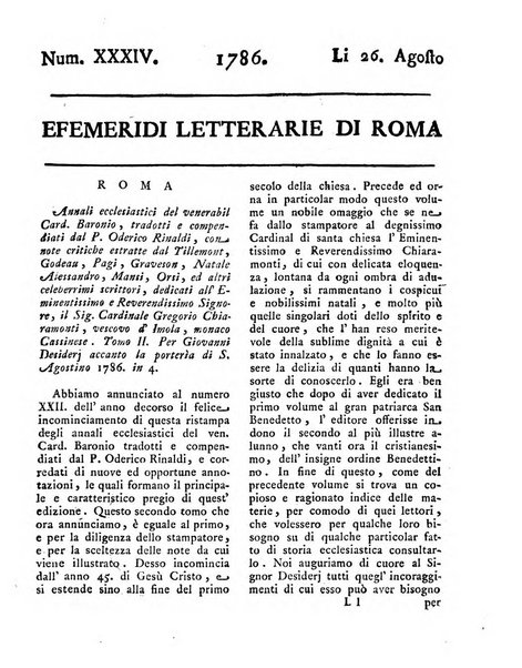 Efemeridi letterarie di Roma