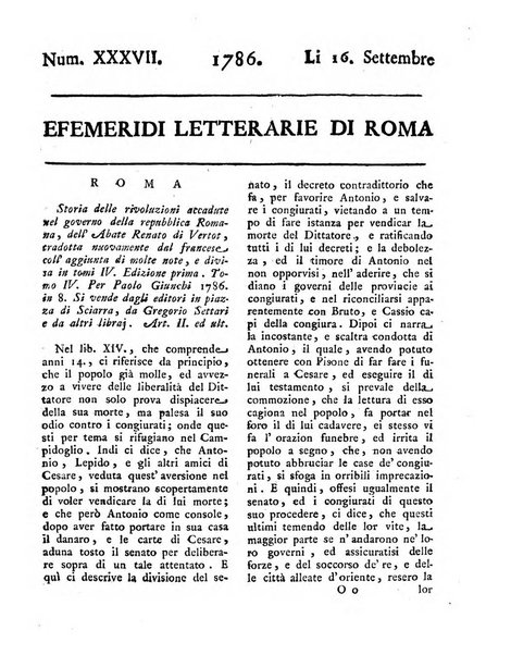 Efemeridi letterarie di Roma