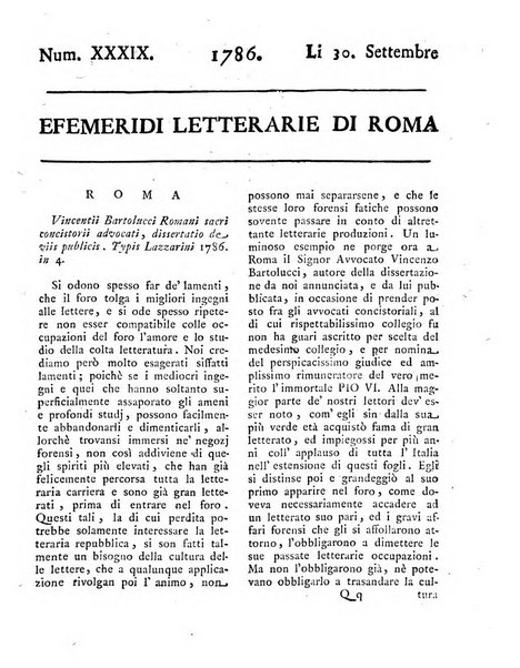 Efemeridi letterarie di Roma