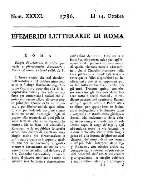 Efemeridi letterarie di Roma