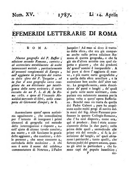 Efemeridi letterarie di Roma