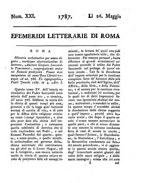 Efemeridi letterarie di Roma