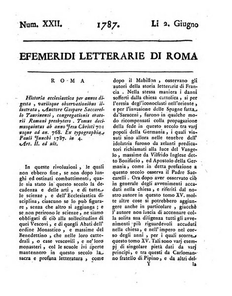 Efemeridi letterarie di Roma