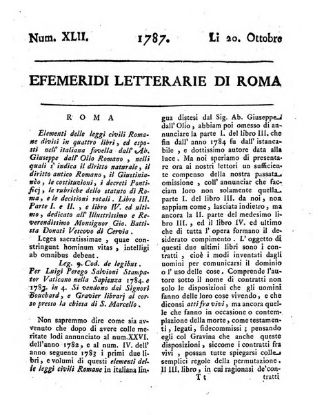 Efemeridi letterarie di Roma