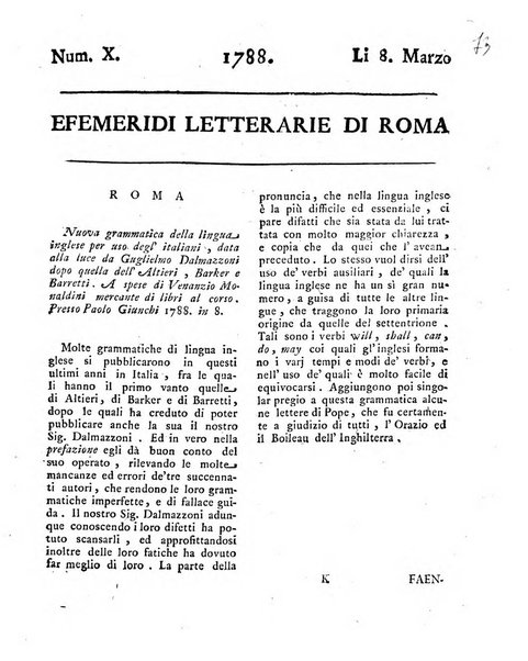 Efemeridi letterarie di Roma