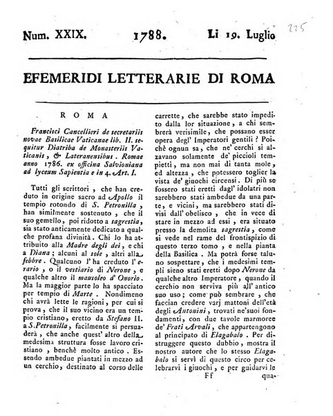 Efemeridi letterarie di Roma