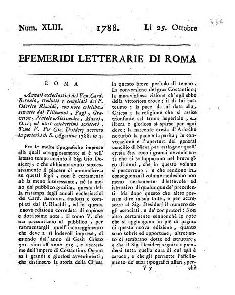 Efemeridi letterarie di Roma