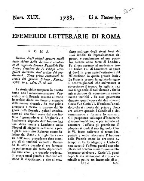 Efemeridi letterarie di Roma