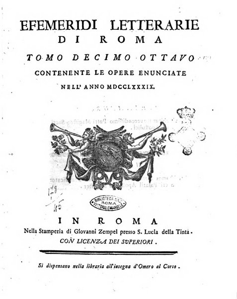 Efemeridi letterarie di Roma