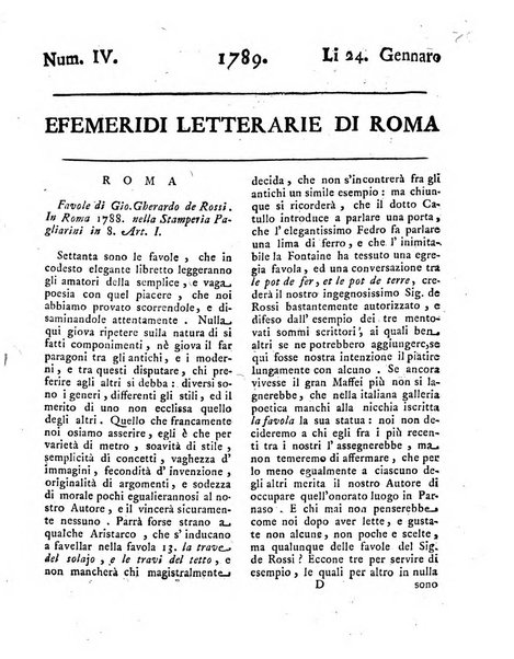 Efemeridi letterarie di Roma