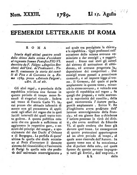 Efemeridi letterarie di Roma