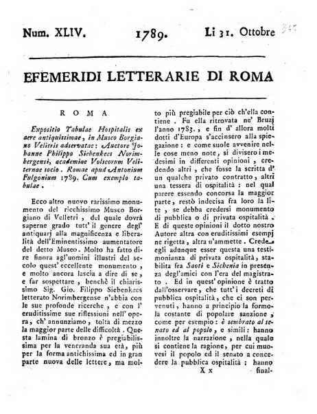 Efemeridi letterarie di Roma