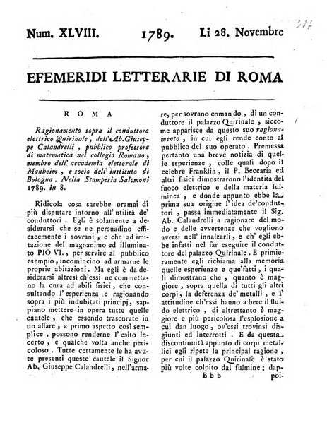 Efemeridi letterarie di Roma