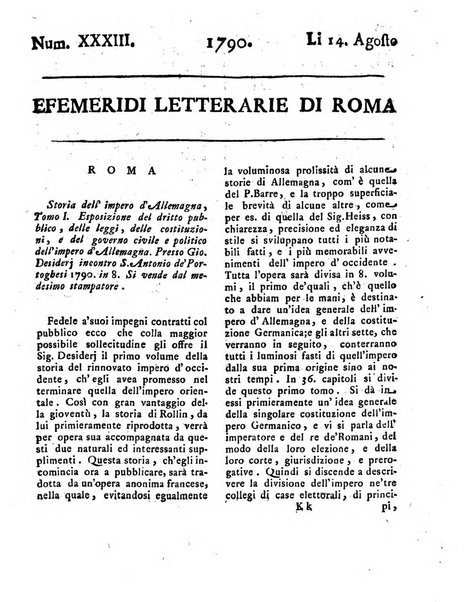 Efemeridi letterarie di Roma