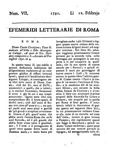 Efemeridi letterarie di Roma